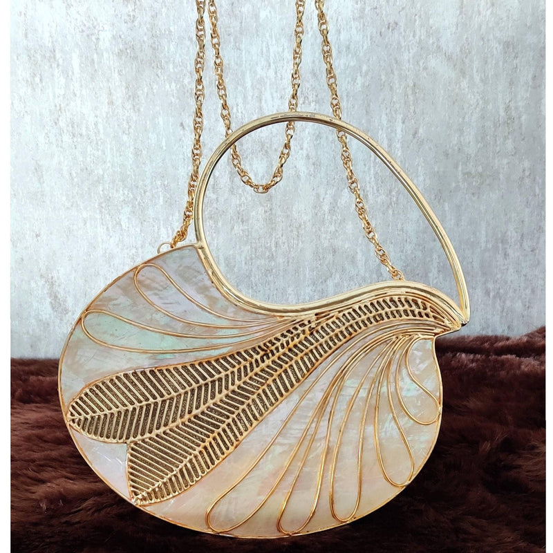 Gold brass metal Clutch Cream Resin clutch,Party Purse  Clutch Sling, Wedding Bridal Bag, Gold Evening Clutch, Gold wedding clutch Gift