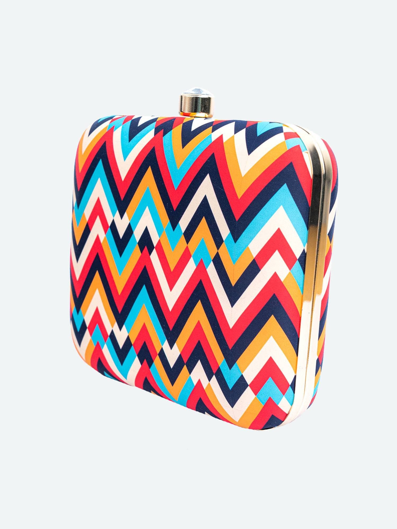 Printed Square shape Clutch handbags | Evening clutches | Gift for girlfriend| Gift for sister | Gift for her