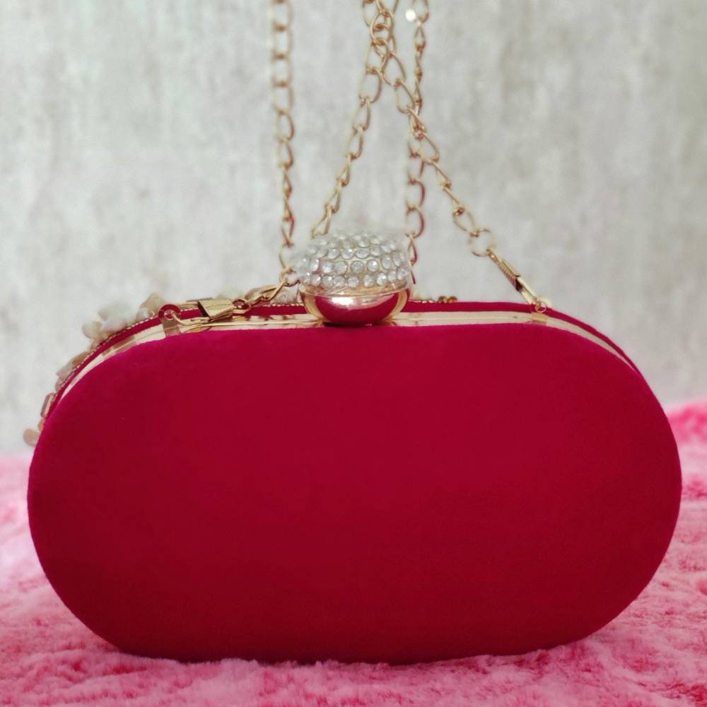 Pink velvet Evening Clutch Handbag , Party Purse Indian Zardozi Clutch Sling, Wedding Bridal Bag, Embroidered Evening Clutch, Gift