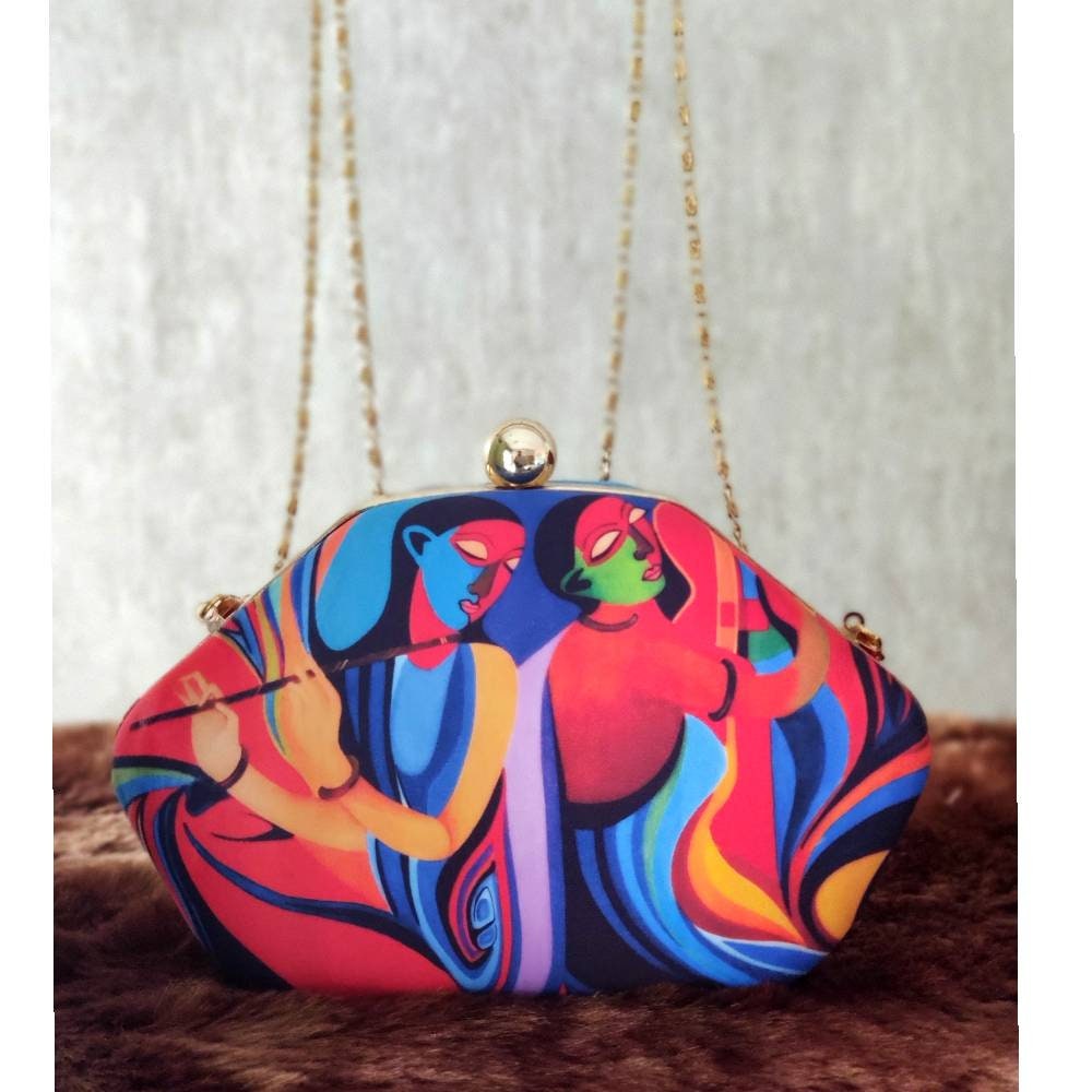 Printed hexagon shape Clutch handbags | Evening clutches | Gift for girlfriend| Gift for sister | Gift for her