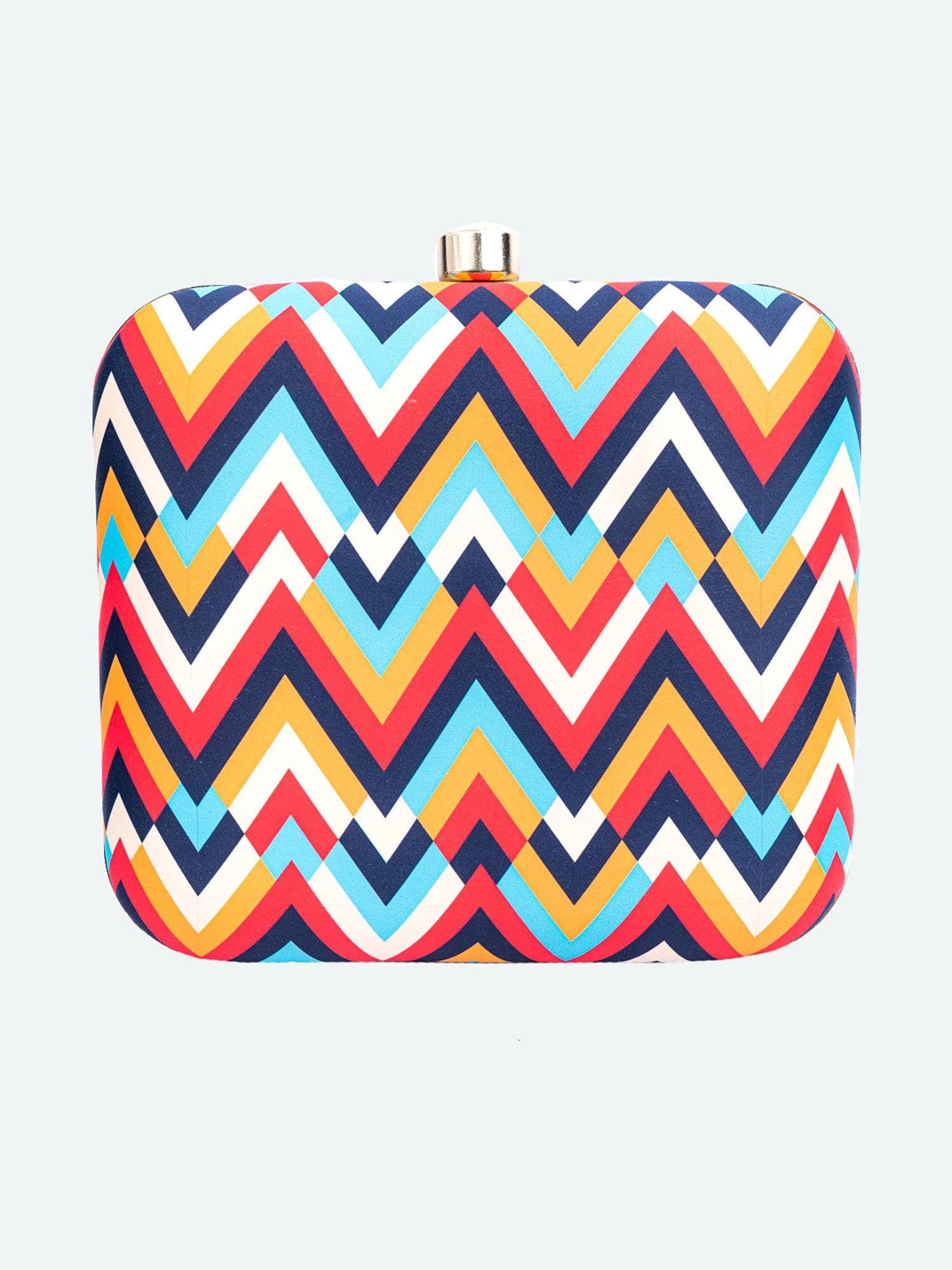 Printed Square shape Clutch handbags | Evening clutches | Gift for girlfriend| Gift for sister | Gift for her