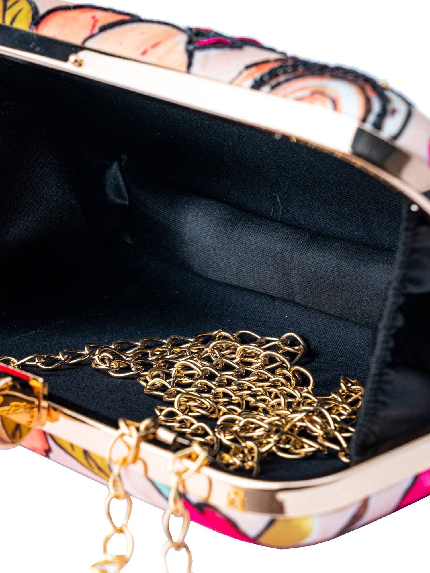 Peach color floral printed Embroidered embellished Evening Clutch  , Party Purse Indian Zardozi Clutch Sling,Wedding Bridal Bag,Gift for her