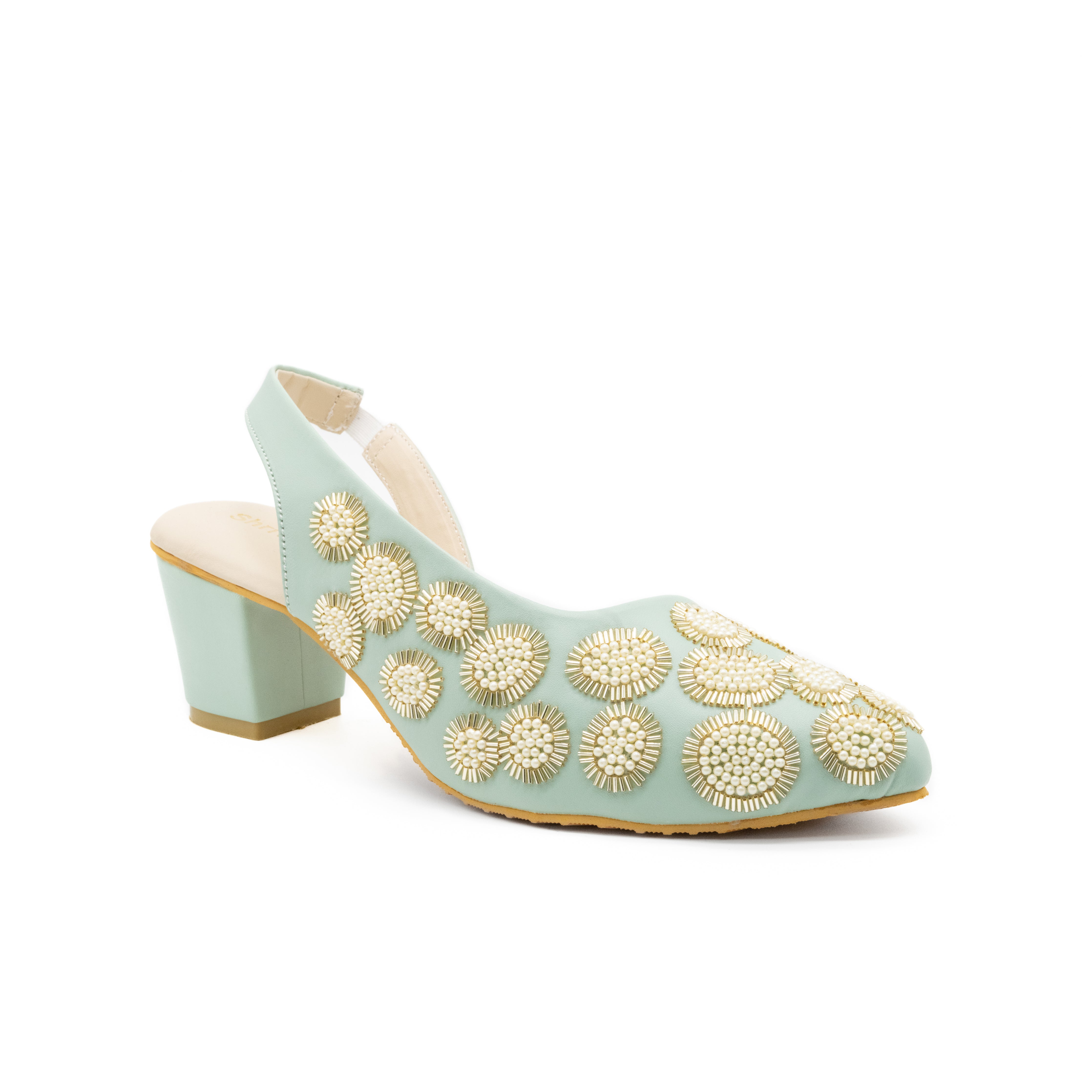 Coral - Mint green